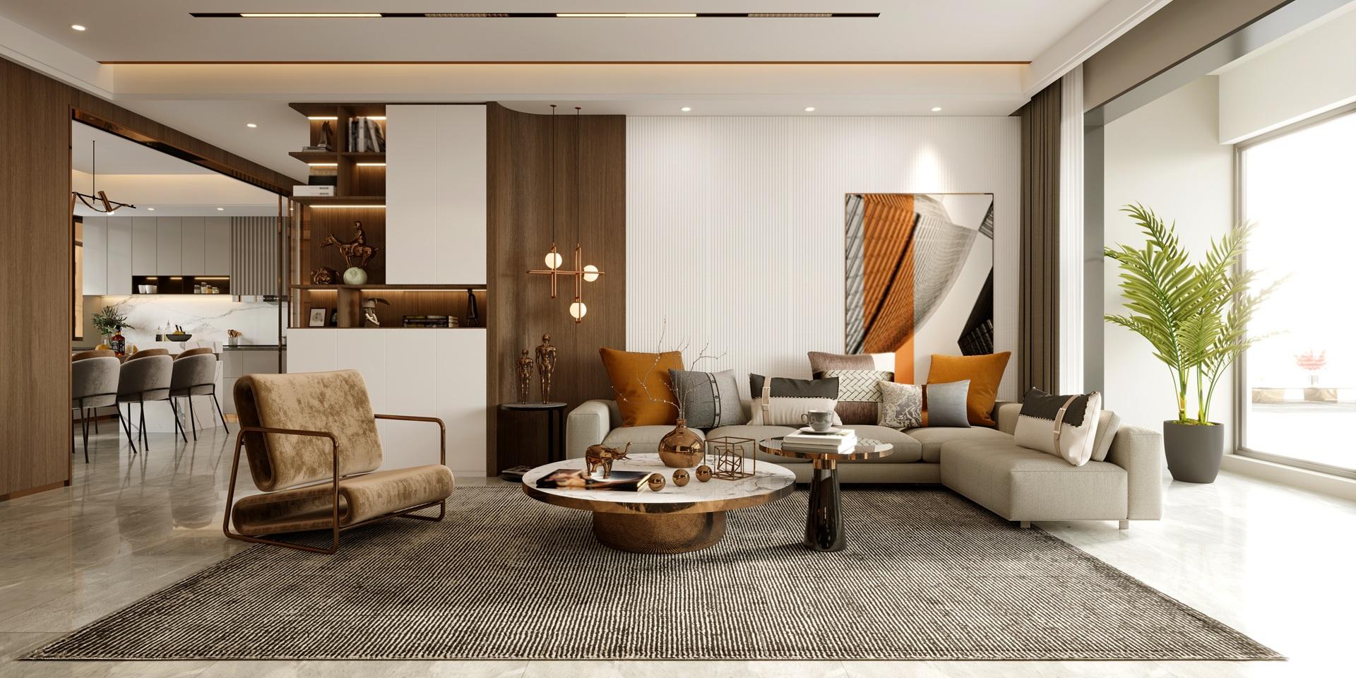 Design-Wohnbereich mit Ecksofa | Ecksofa